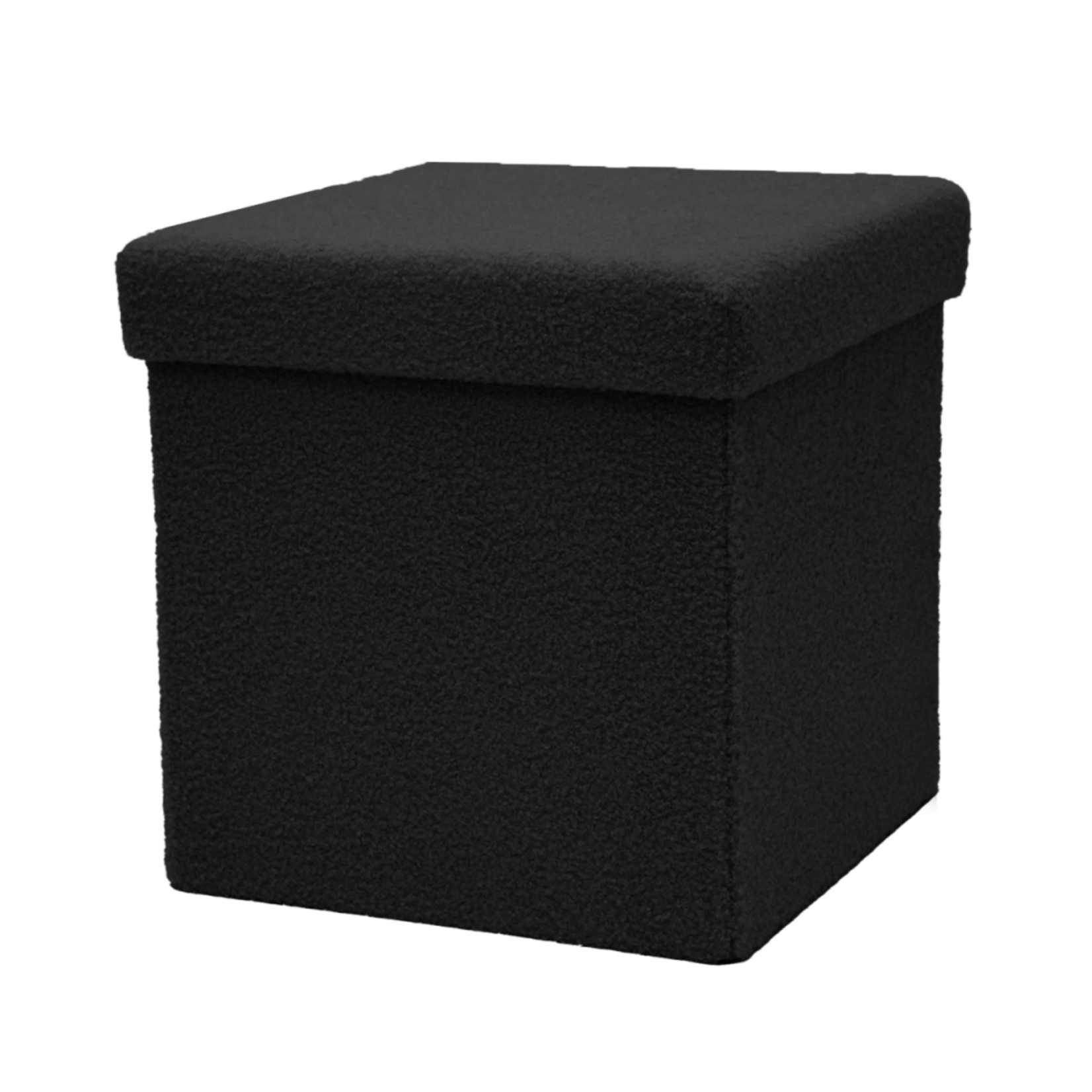 ITY INTERNATIONAL SQUARE FOLDING OTTOMAN WHITE  TEDDY