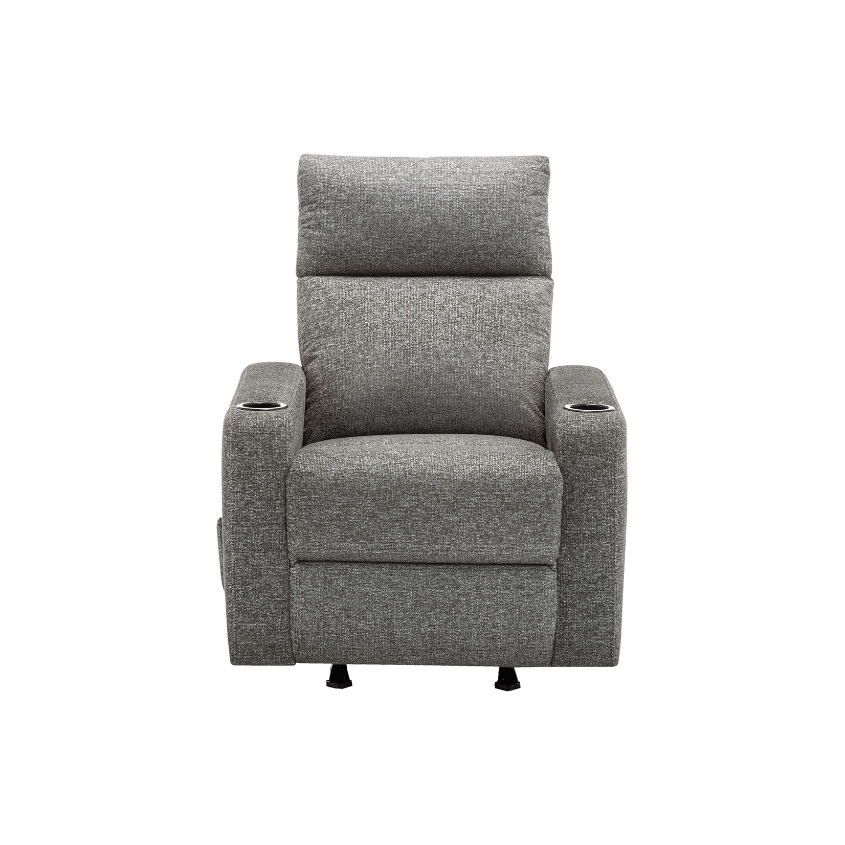 Fauteuil Inclinable à Bascule, Tissus Gris Foncé