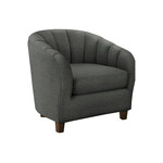 Chaise d'Appoint, Tissus Gris Foncé