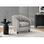 Accent Armchair, Silver Fabric