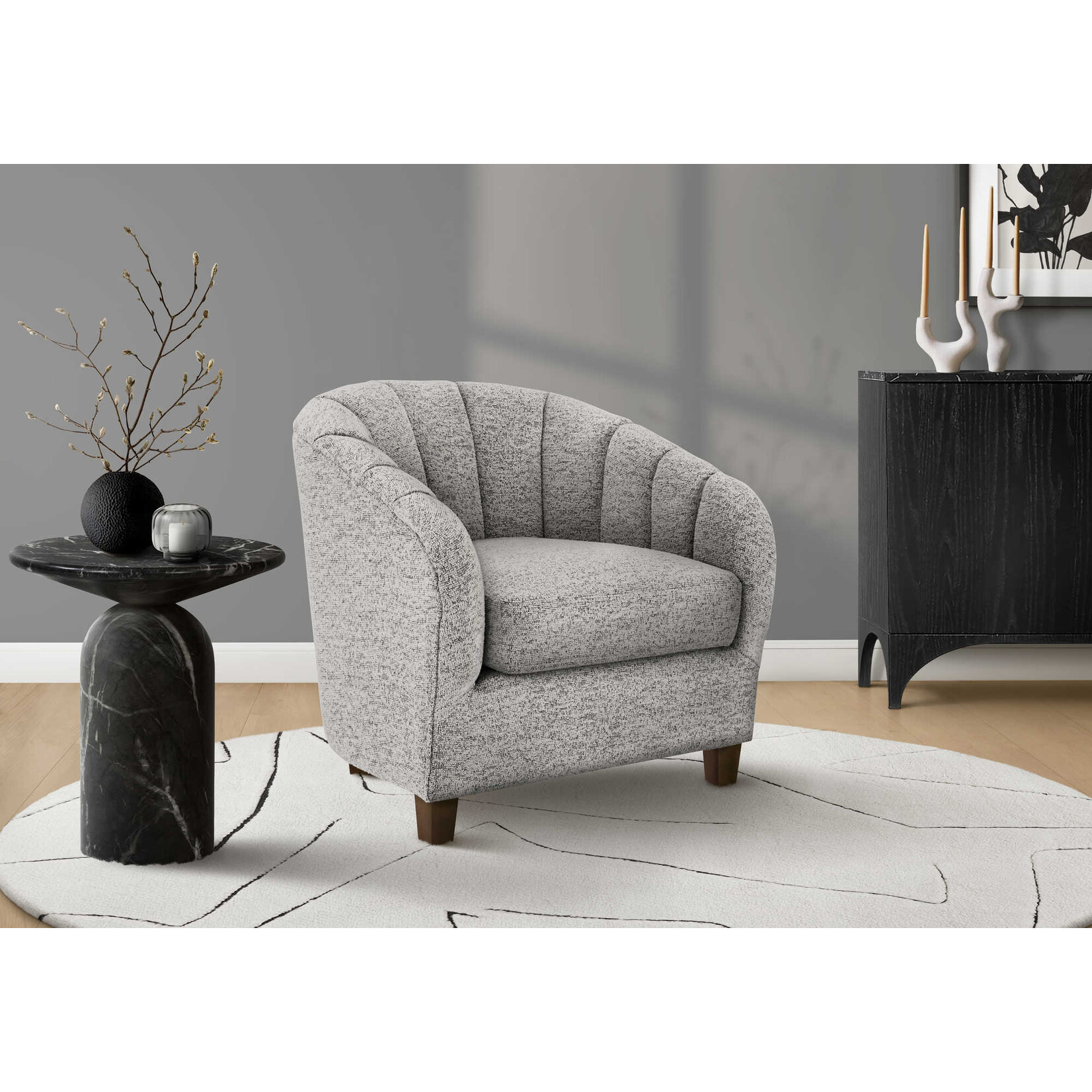 Chaise d'Appoint, Tissus Argent