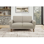 Causeuse Moderne, Tissus Gris Pale