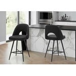 2pcs Tabouret de Bar 39"H, Pivotant, Faux Cuir Noir