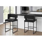 2pcs Tabouret de Bar 36"H, Faux Cuir Noir