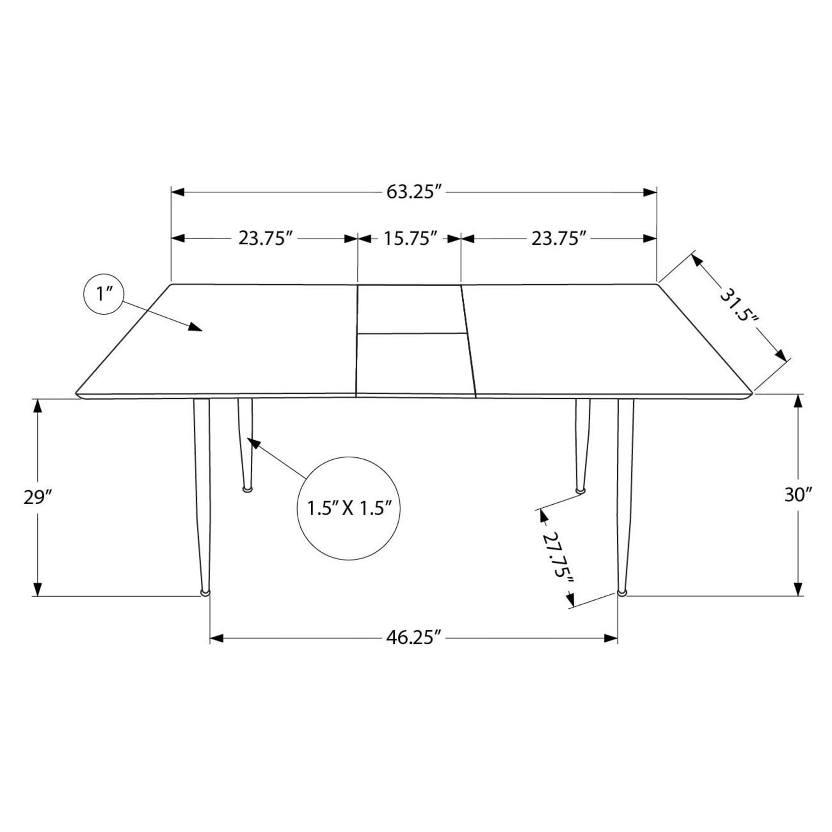 Dining Table Extending Butterfly, White Stone