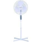 Ventilateur sur Pied Oscillant Hauz, 3 Vitesses, 16 pouces, Blanc