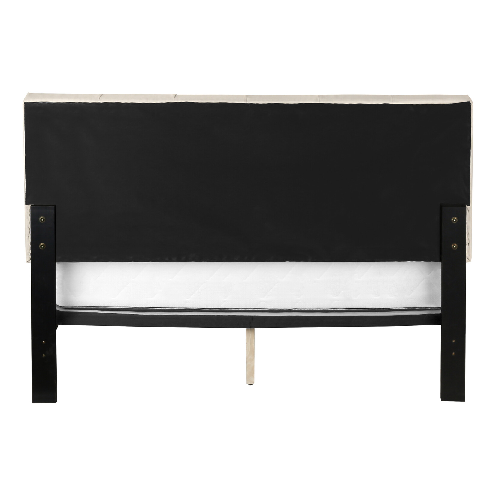 Bed Frame Linen, Beige, Queen