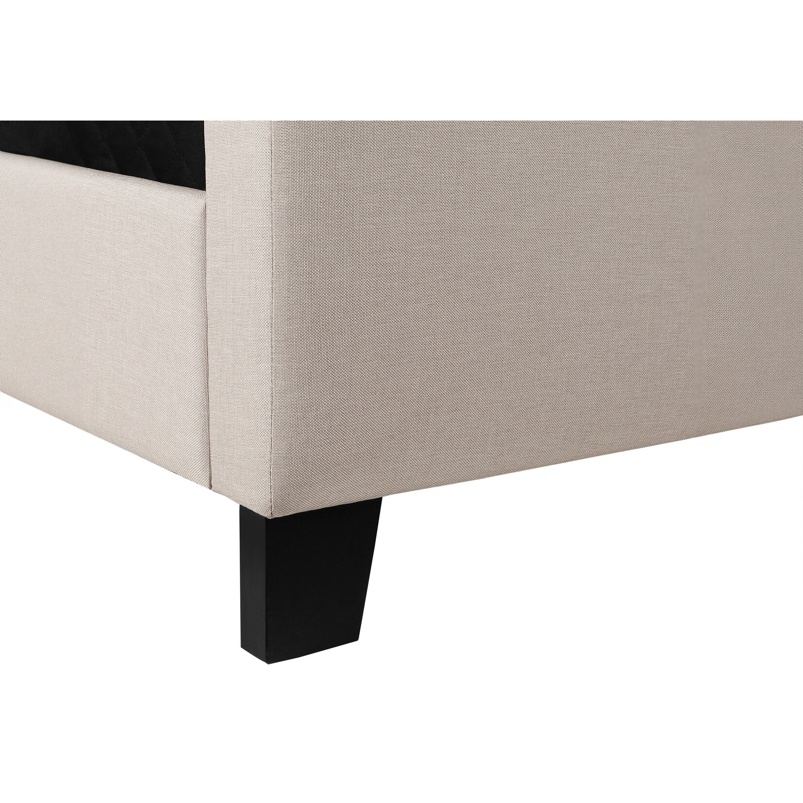 Cadre de Lit Lin, Beige, Grand