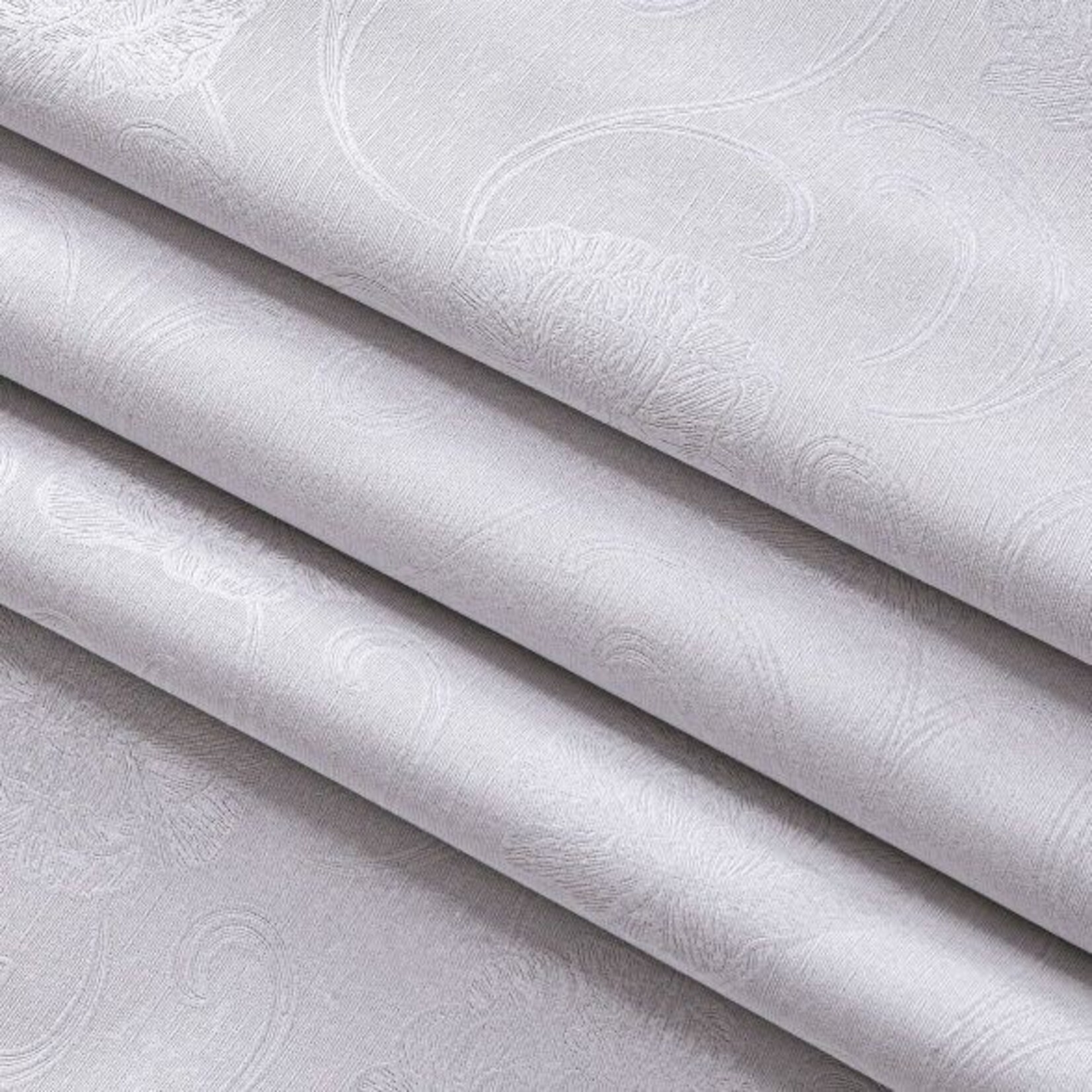 Floral Blackout Grommet Panel, Silver-White