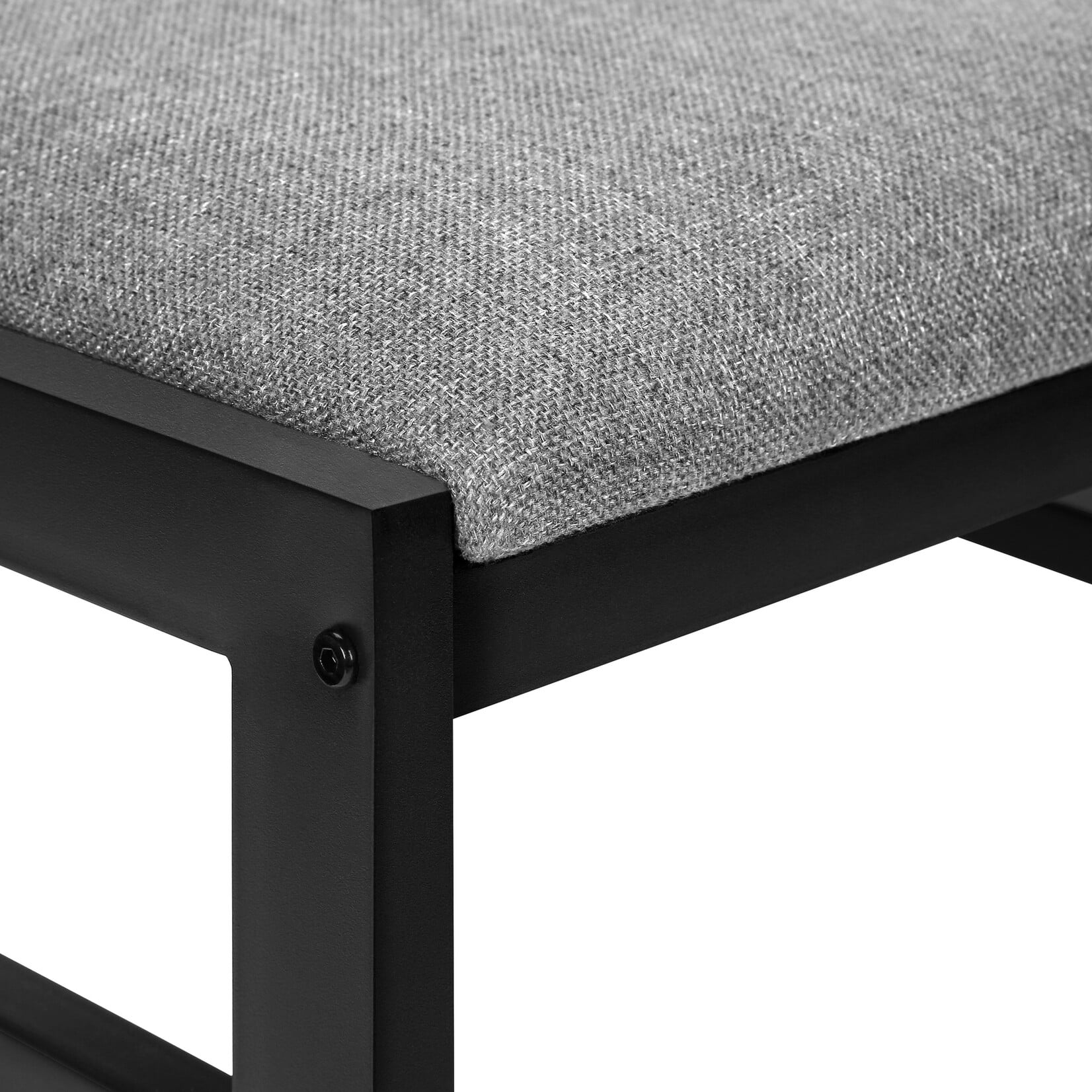 Ensemble Table Salle à Manger, 3 Morceaux, Fini Gris
