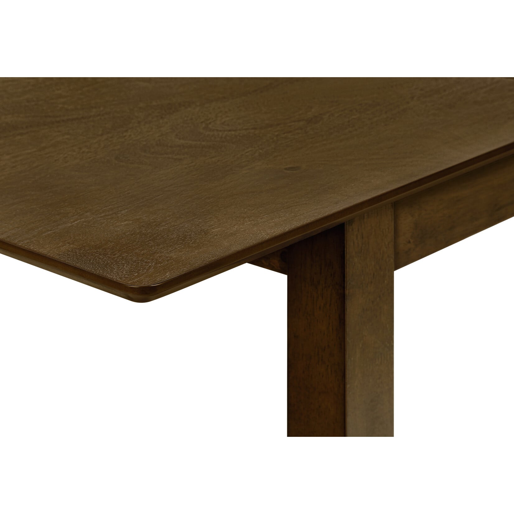 Dining Table with Extension Brown Walnut Finish, 36"X 72"/ 18" Extension Panel