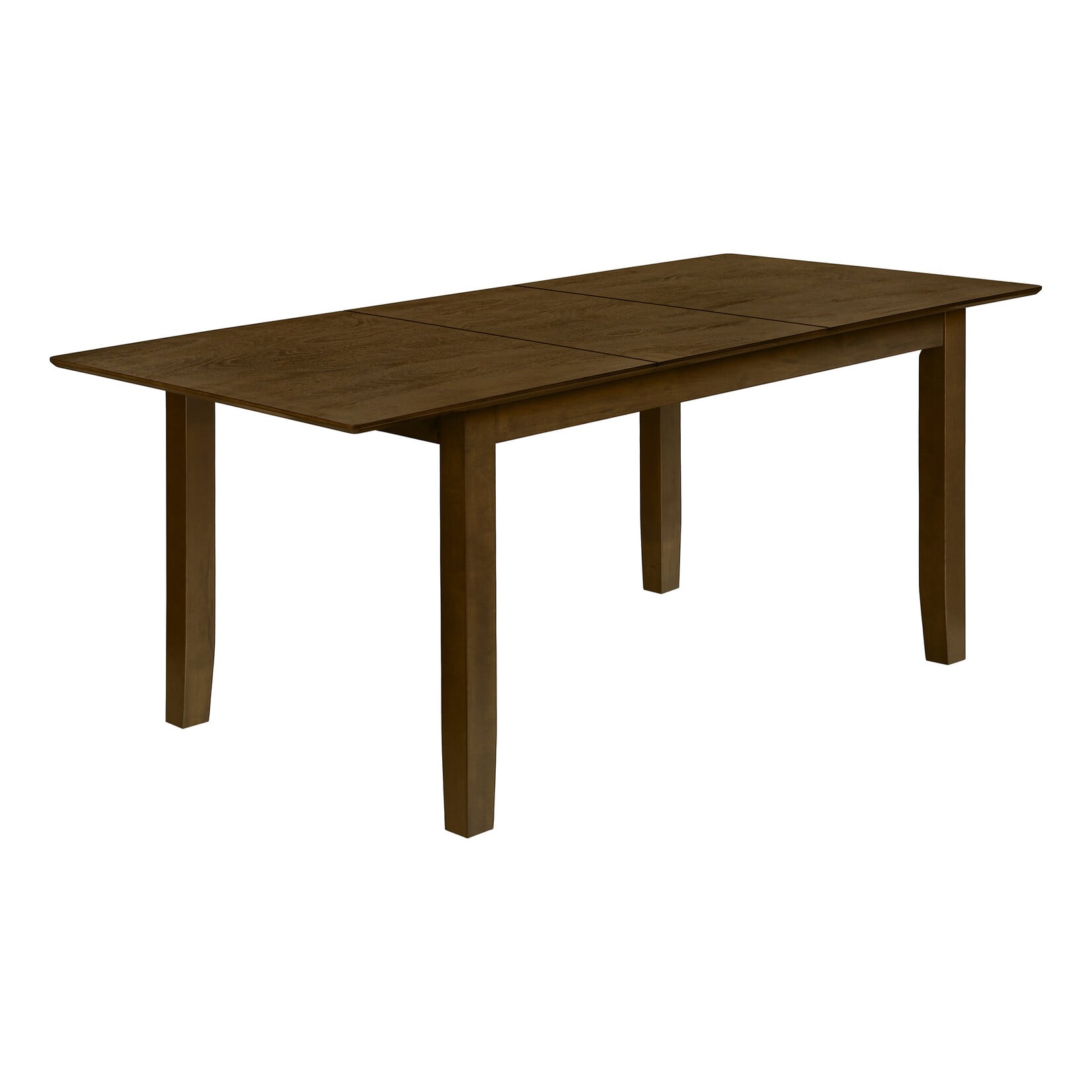 Dining Table with Extension Brown Walnut Finish, 36"X 72"/ 18" Extension Panel