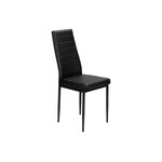 Chaise de Salle à Manger avec Structure en Métal, Similicuir Gris
