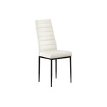 Chaise de Salle à Manger avec Structure en Métal, Similicuir Blanc