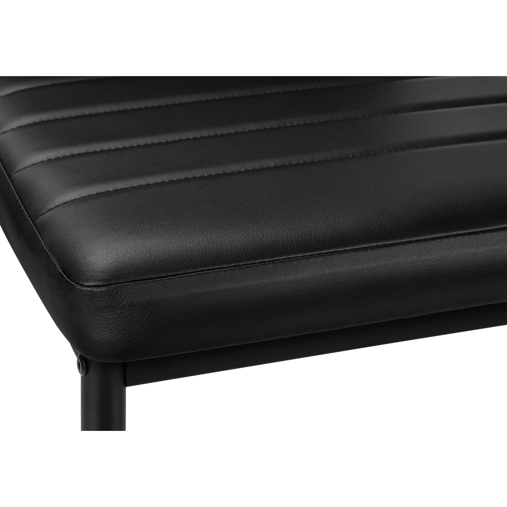 Chaise de Salle à Manger avec Structure en Métal, Similicuir Gris