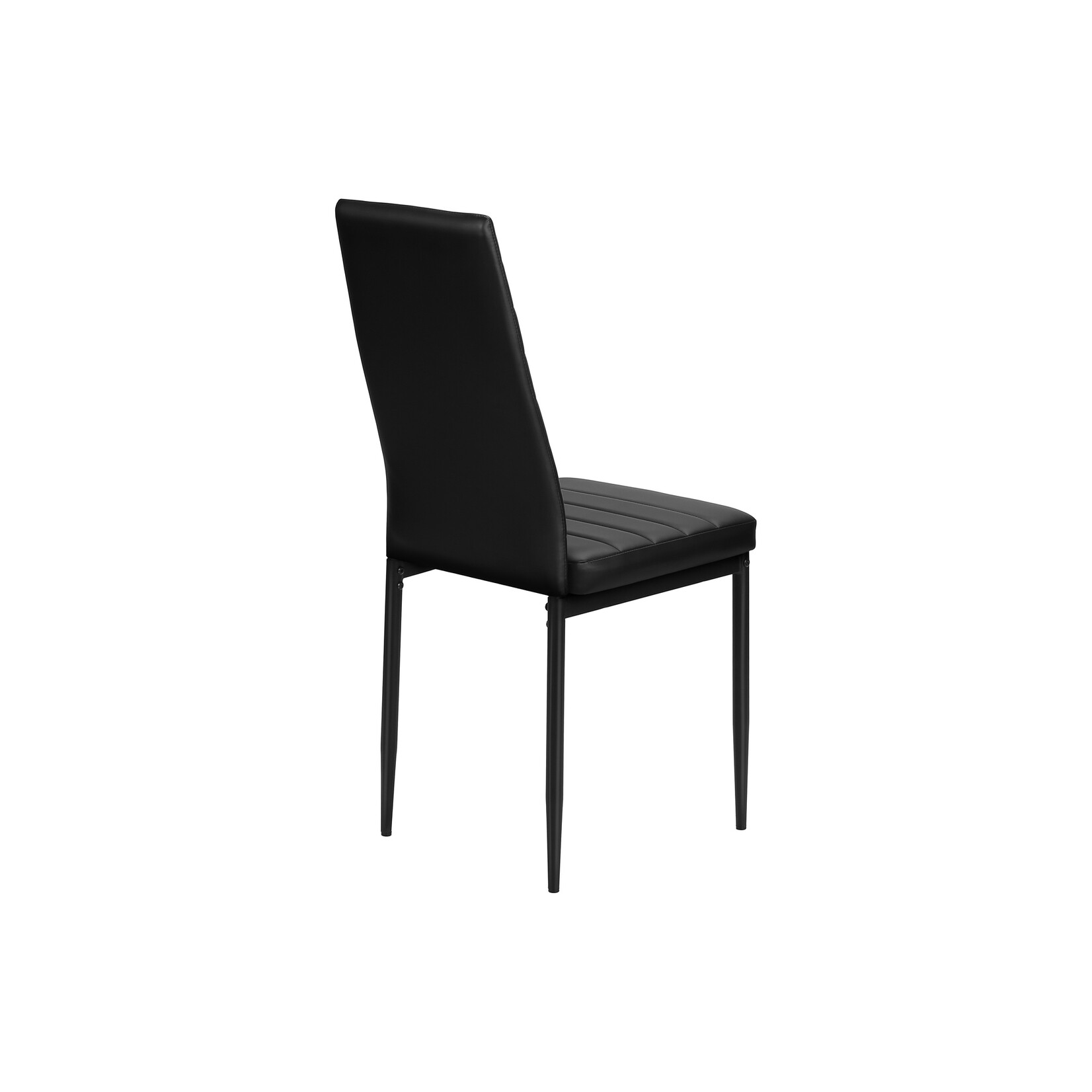 Chaise de Salle à Manger avec Structure en Métal, Similicuir Gris