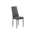 Chaise de Salle à Manger avec Structure en Métal, Similicuir Gris