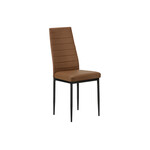 Chaise de Salle à Manger avec Structure en Métal, Similicuir Cognac