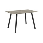 DINING TABLE - 30"X 48" / GREY / BLACK METAL