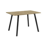DINING TABLE - 30"X 48" / Dark Taupe/ BLACK METAL