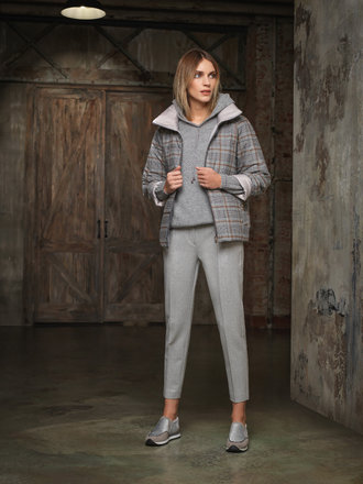 Biancalancia Wool trousers with lurex grey Biancalancia Wool trousers with lurex grey
