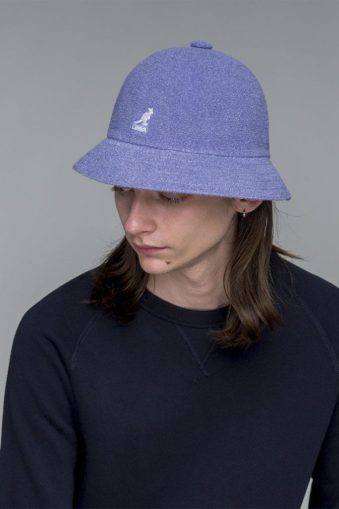 Embroidered-logo colourful bucket hat, Kangol