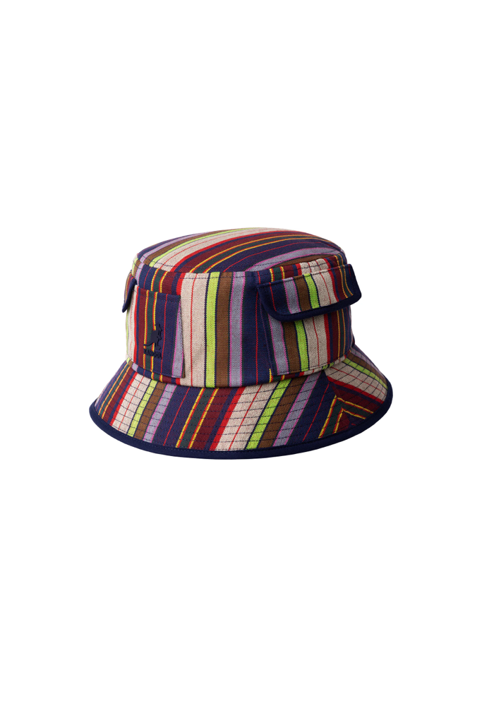★THE GREATEST★STRIPE BUCKET HAT Kangol K5447 Multi Color Stripe Bucket - Roxanns Hats of