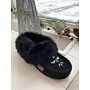 Rabbit Fur Mocassin Black Suede