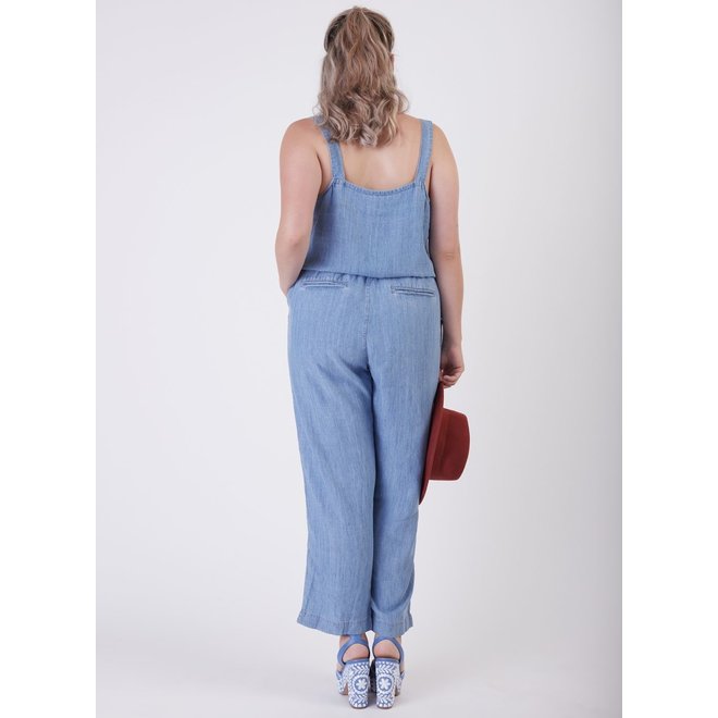 Kelsie Chambray Jumpsuit - The Leather House