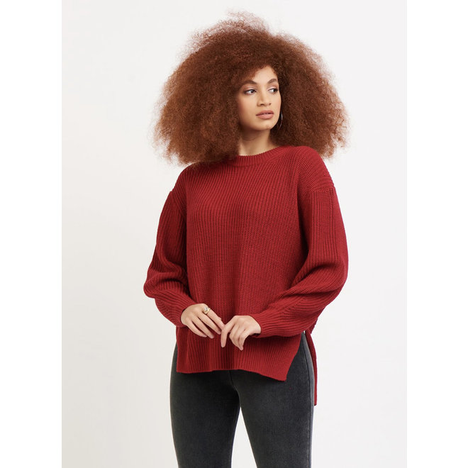Jules Red High Low Sweater