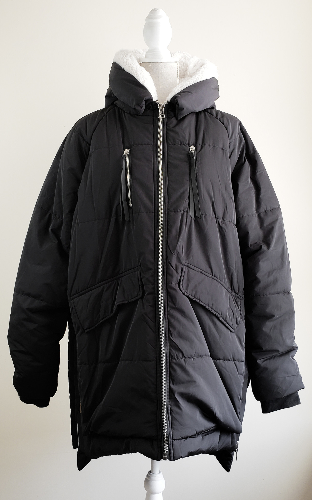 dex women's hooded puffer jacket