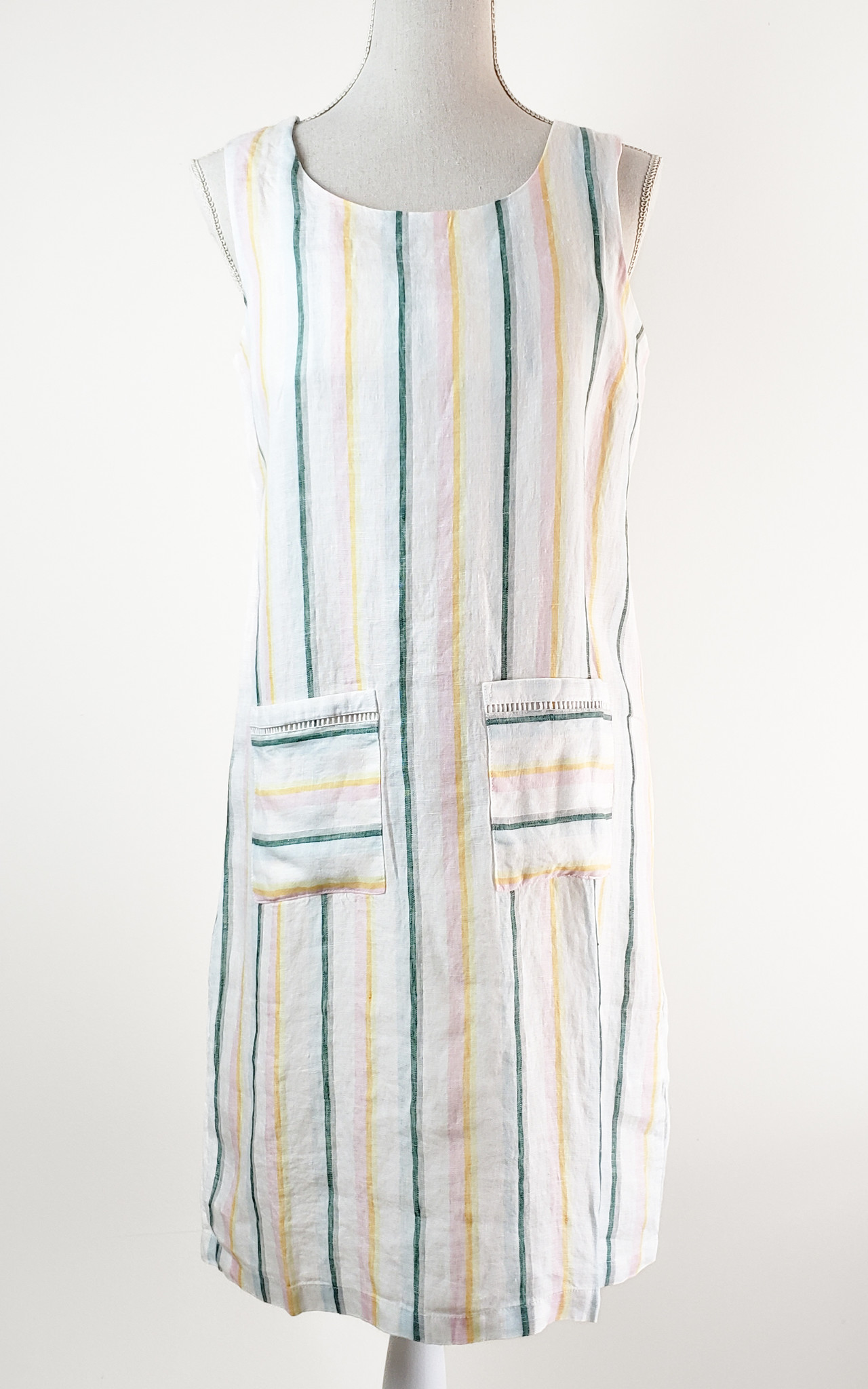 Charlie B Striped Linen Dress - The Leather House
