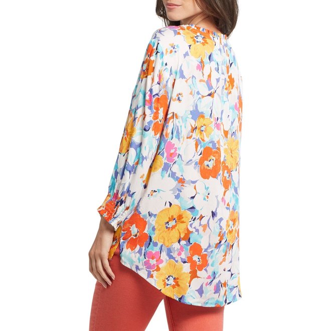 Tribal 3/4 Sleeve Floral Blouse