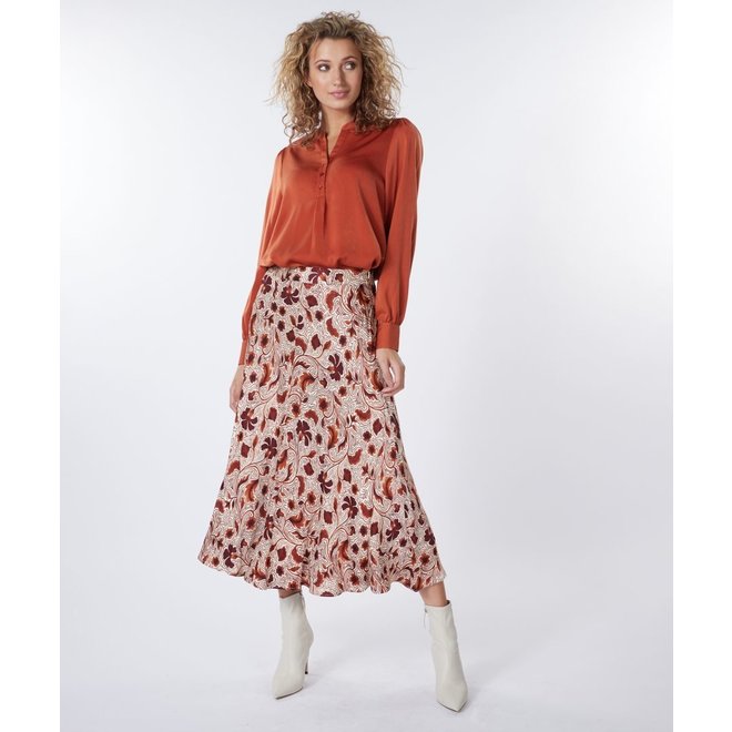 Long Autumn Flower Skirt