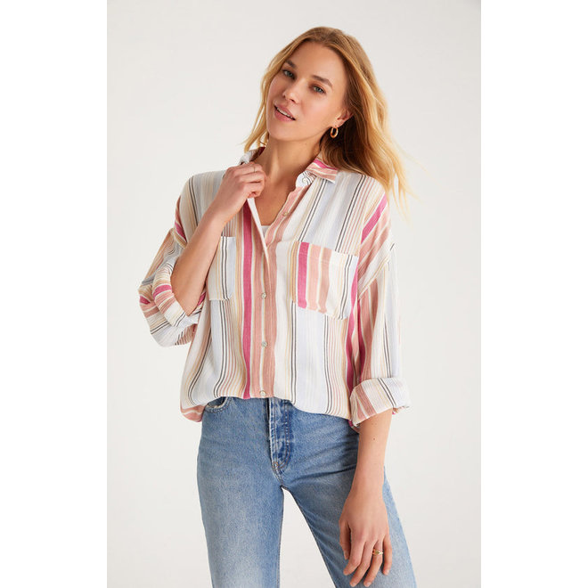 Lalo Striped Button Up Shirt