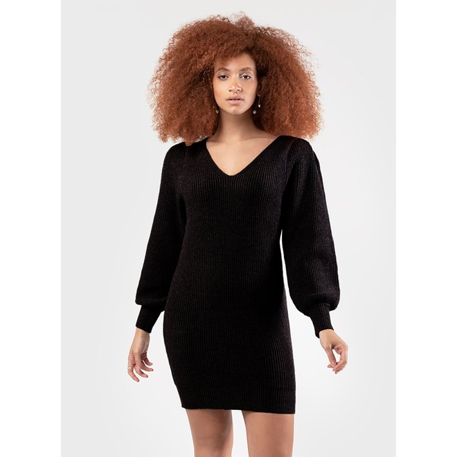 Long Sleeve V-Neck Sweater Dress (2 colours)