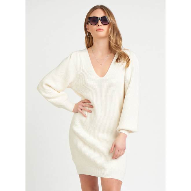 Long Sleeve V-Neck Sweater Dress (2 colours)