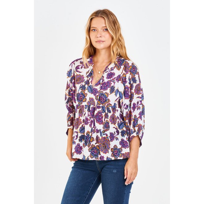 Malia V-Neck Floral Blouse (3 colours)