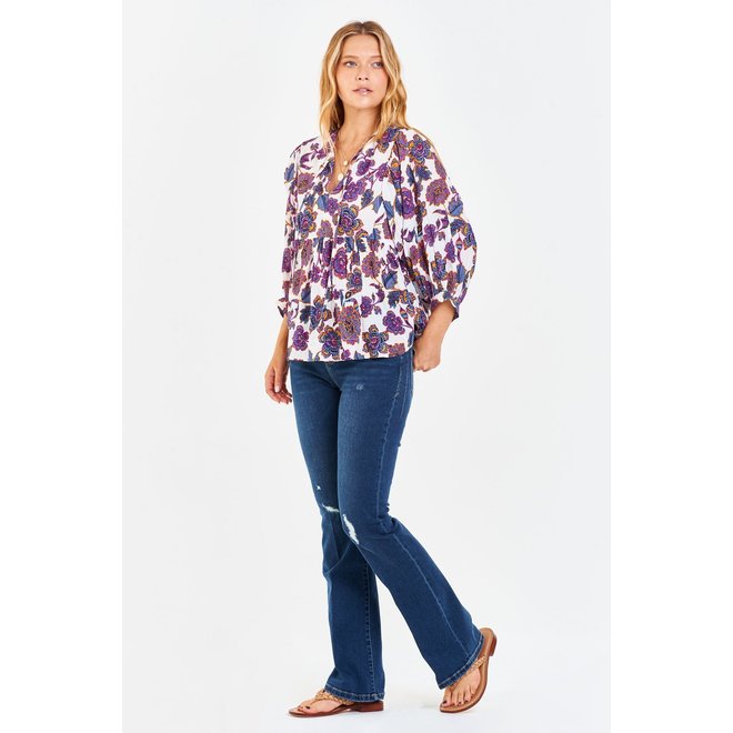 Malia V-Neck Floral Blouse (3 colours)