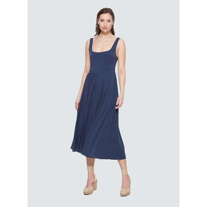 Banded Waist Knit Midi Dress (2 colours)