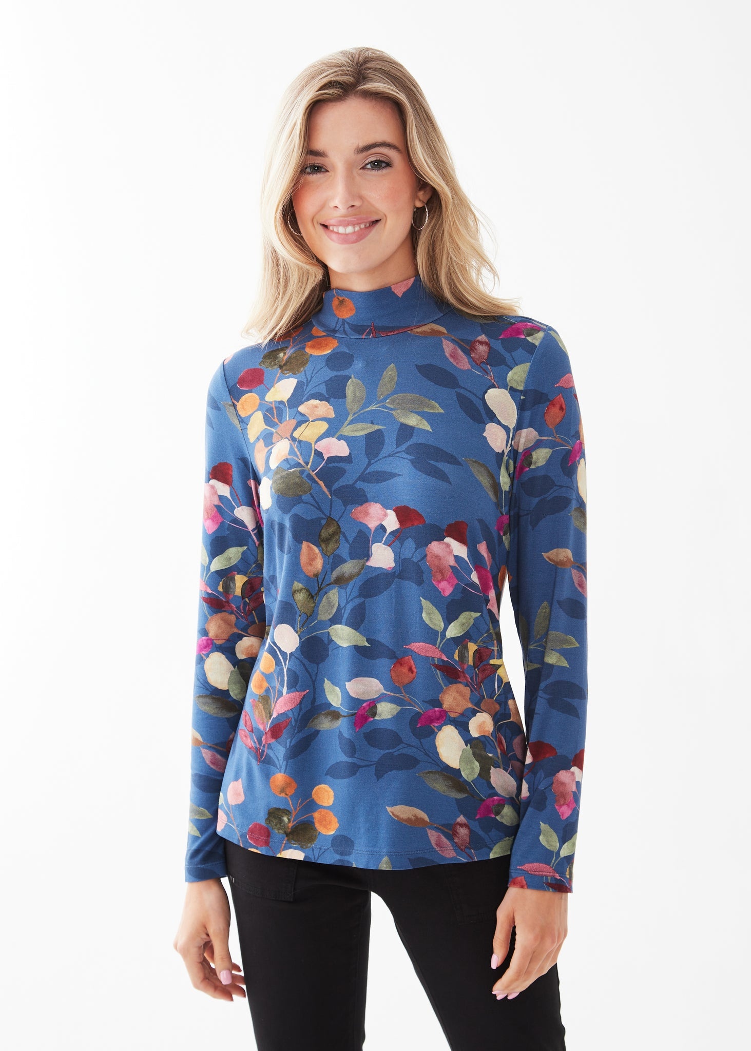 Mock Neck Long Sleeve Top