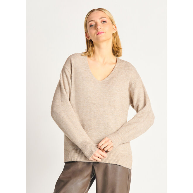 LETTICE HEM MOCK NECK TOP (Ash Mocha) – House of Celine