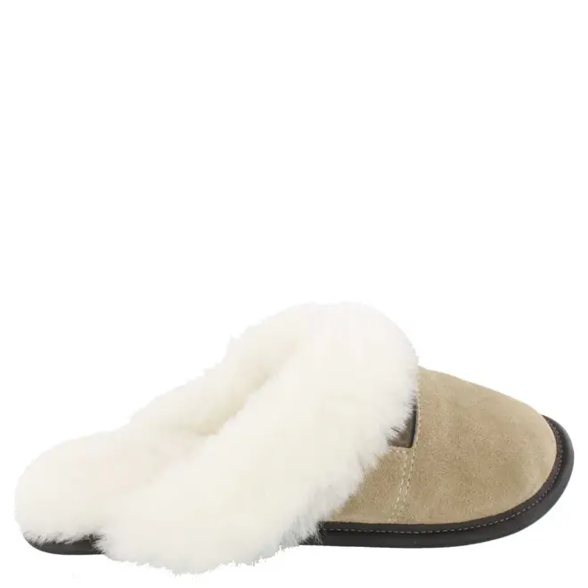 Sheepskin Slip On Cuffed Ladies Slippers (more colours)