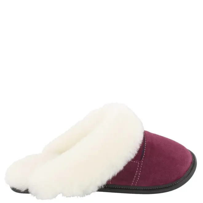 Sheepskin Slip On Cuffed Ladies Slippers (more colours)