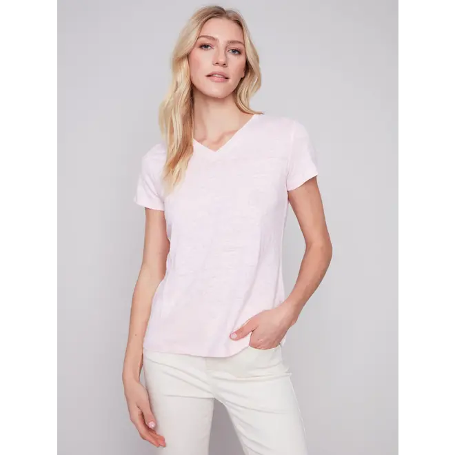 V-Neck Linen T-Shirt (3 colours)