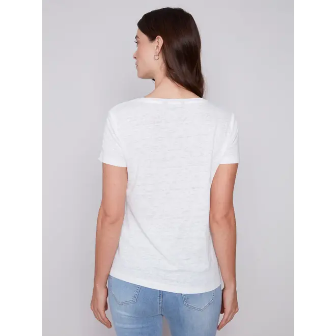 V-Neck Linen T-Shirt (3 colours)