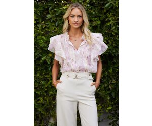 K1ETW2371 Bishop & Young Remi Ruffle Sleeve Top - The Leather House