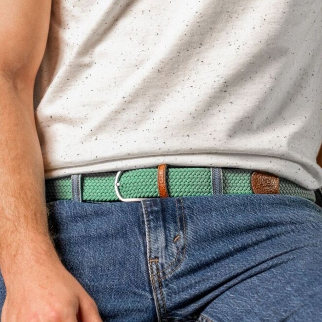 Elastic Woven Belt - Golf Green
