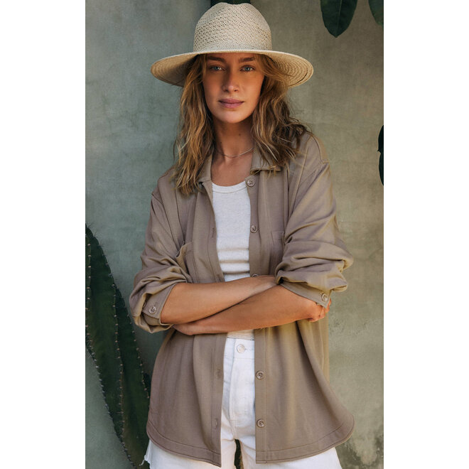 Layover Modal Fleece Button-Up