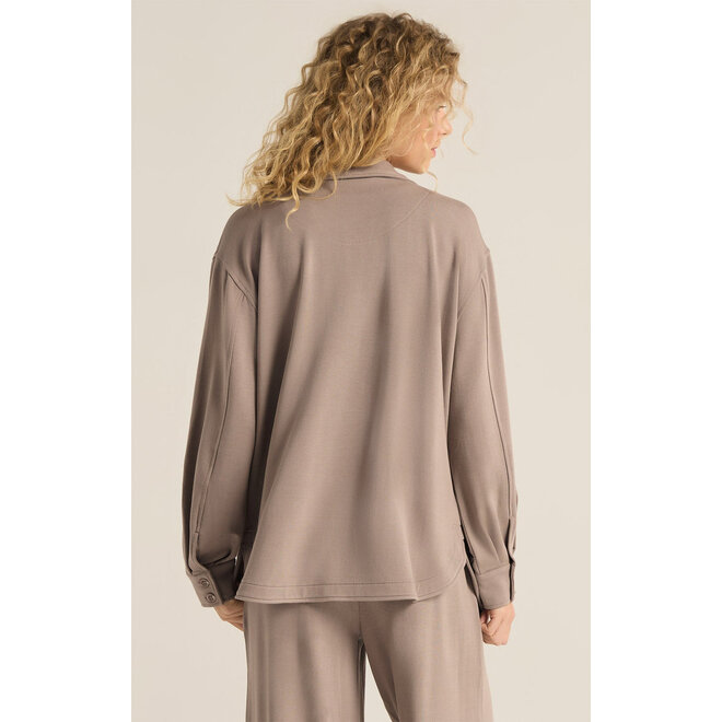 Layover Modal Fleece Button-Up